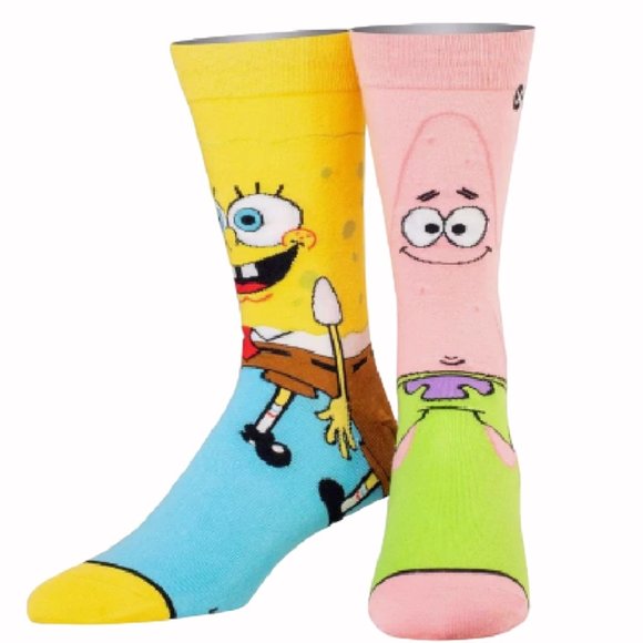 SpongeBob And Patrick Athletic Crew Socks - NEW Fast Ship - Picture 1 of 2